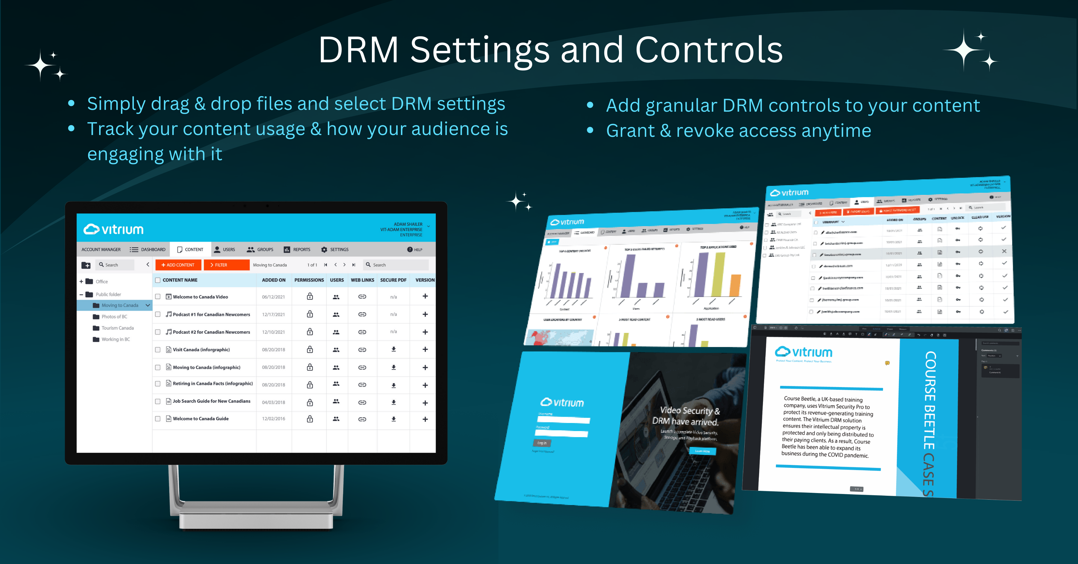 screenshot of Vitrium Security
